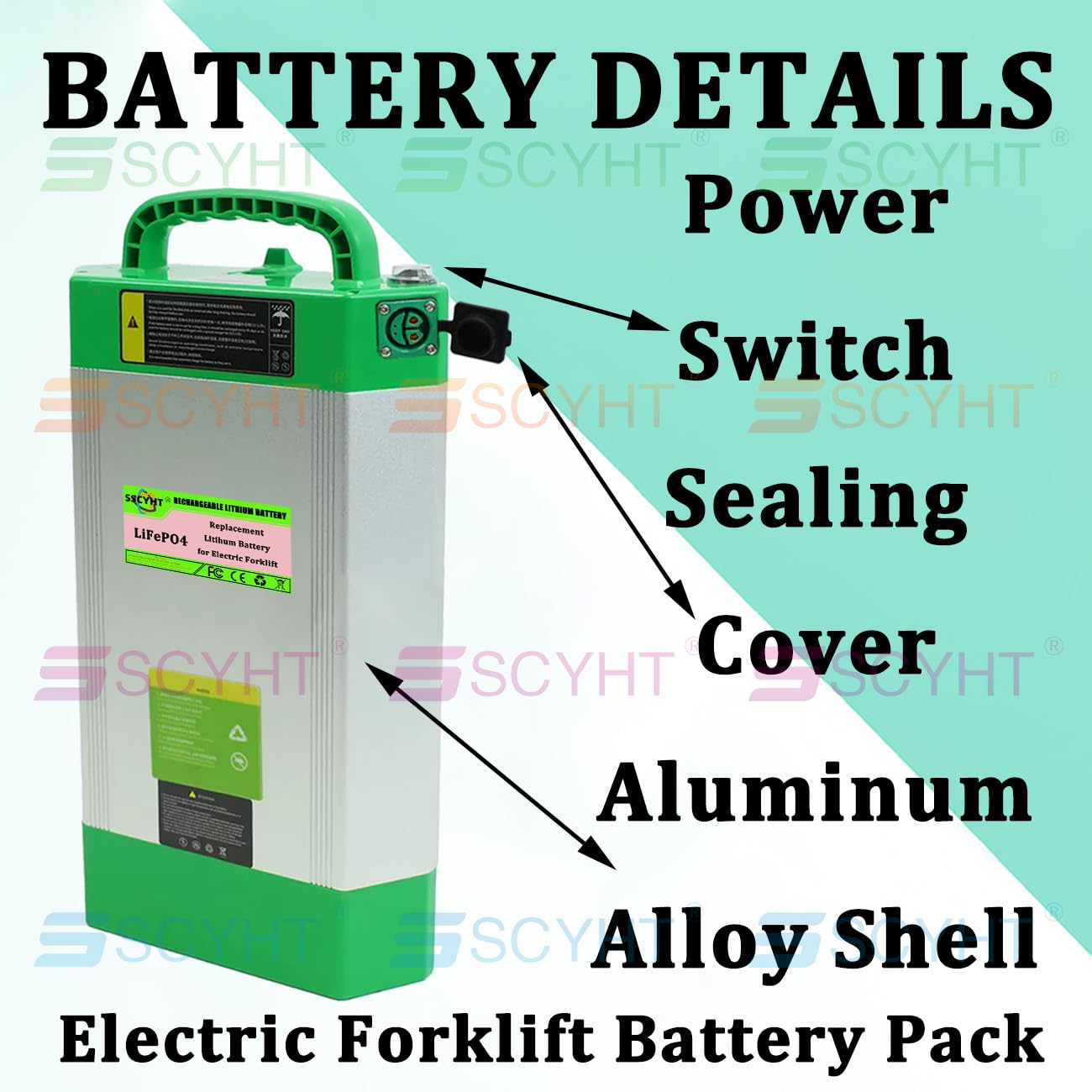 24-V 48-V Batterie Elektro-Gabelstapler Ohne CAN-Bus Lithium-Batterie für Elektro-Hubwagen CBD15JLI2 LiFePO4-Batterien für Teleskoplader CBD20JLI2 mit BMS,48v20ah Rhombus Charger