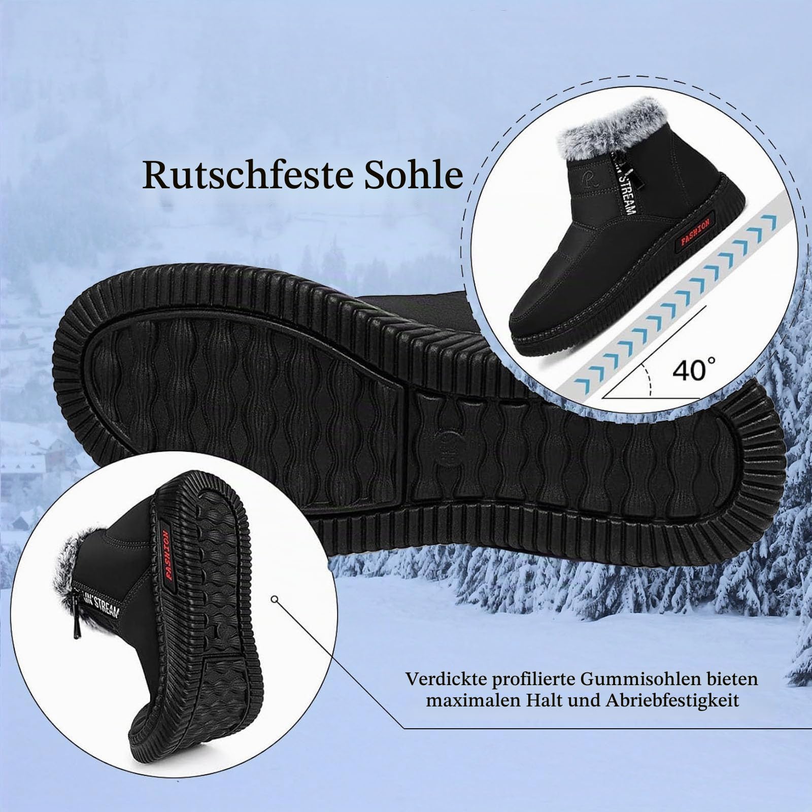 Lvptsh Damen Winterstiefel Schneestiefel Warme Gefüttert Anti-Rutsch Warm Leicht Winterschuhe Outdoor Boots