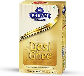 Param Desi Ghee 1L (Pack of 1)| Pure Traditional Indian Ghee with Rich Aroma & Granular Texture | Gas Chromatography Tested | Boosts Digestion & Immunity