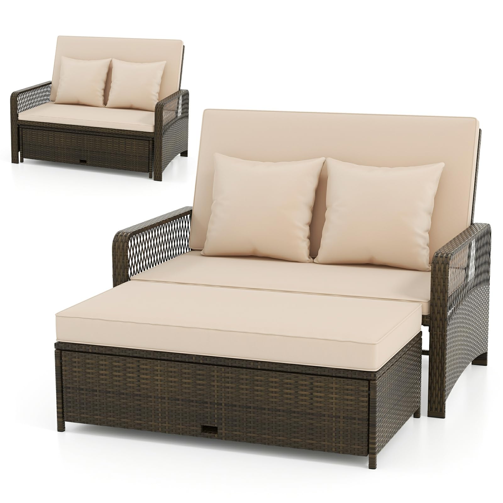 LDAILY Moccha Outdoor Daybed