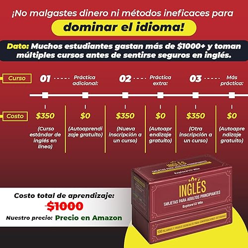 Miniatura 38 de Tarjetas didácticas en español para adultos principiantes y niños – Aprende más de 100 verbos, palabras y frases para conversación diaria – Regalo