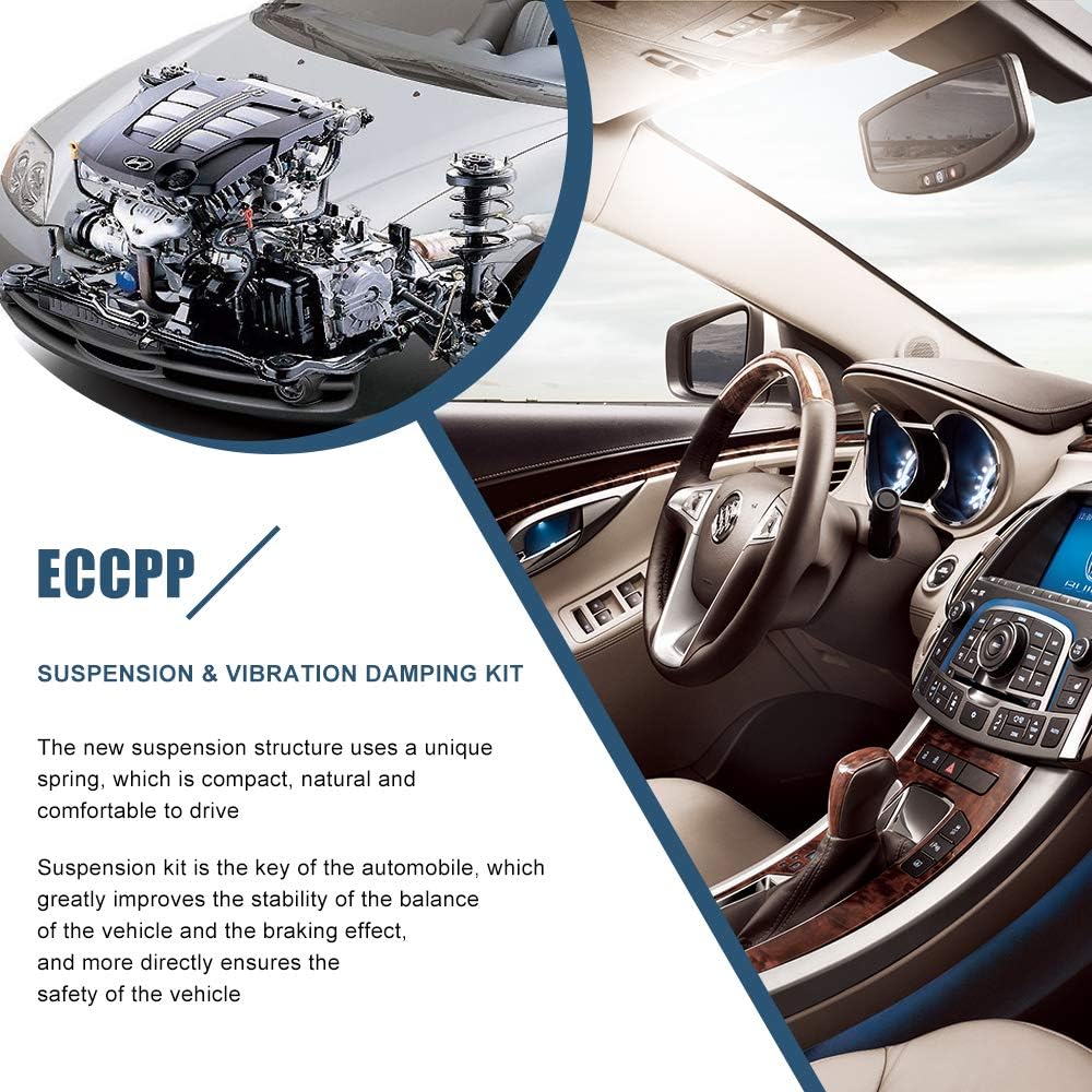 ECCPP Quick Strut Complete Struts Assembly Shock Absorber for 2007 2008 2009 2010 2011 2012 2013 for Toyota Tundra (Front Rear Pair)