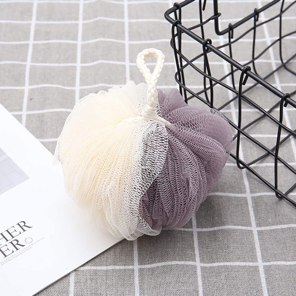 3 szt. Gąbka do kąpieli Loofah prysznice Mesh Puff piłka prysznicowa Mini złuszczający głęboko czysty miękki materiał kąpielowy