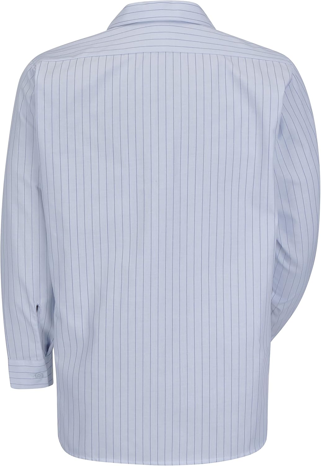 Red Kap mens Long Sleeve Industrial Stripe Work Shirt Light Blue/Navy Stripe Large - Image 2