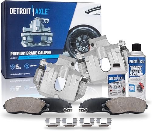 Miniatura 8 de Detroit Axle - Kit de Freno para Ford Focus 2000-2004, Pastillas de Freno Delanteras Cerámicas Traseras Semimetálicas 2001 2002 2003 Reemplazo