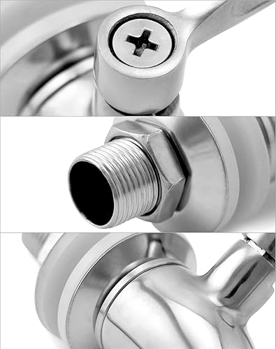 Miniatura 5 de QWORK Espiga de repuesto para dispensador de bebidas, paquete de 2 espigas de acero inoxidable para grifo dispensador de agua y otros sistemas de