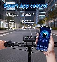 Vista 33 de Patinete eléctrico para adultos y niños grandes, alcance de 23/21 millas, velocidad máxima de 22/18 MPH, potente motor de 650/500/350 W, neumáticos