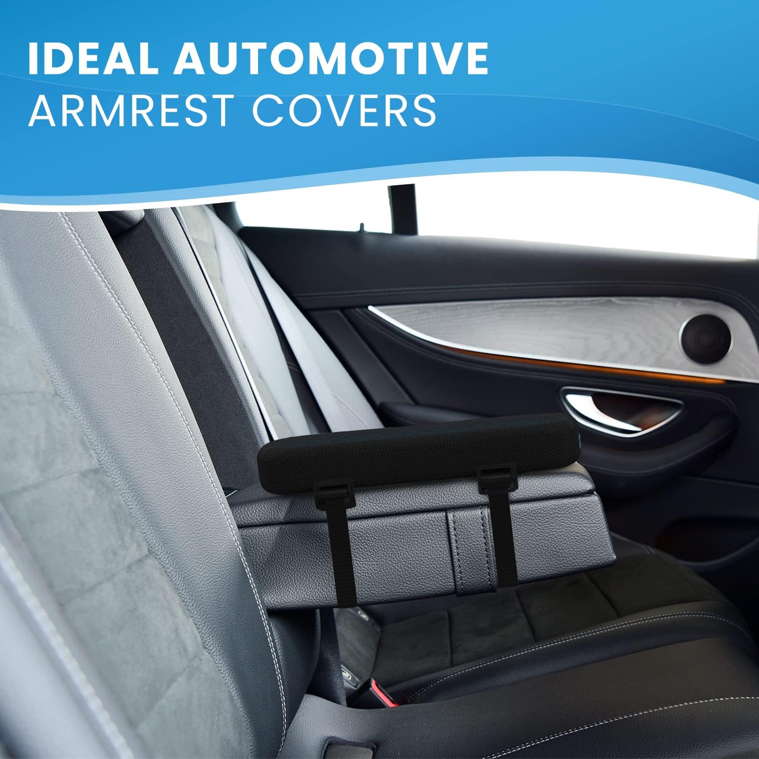 Everlasting Comfort Office Chair Arm Covers w/Cooling Gel Top Layer for Elbow, Forearm Support