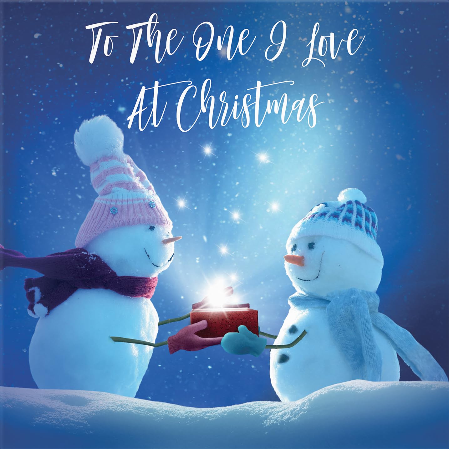 Hunts England - To The One I Love Christmas Card - To The One I Love At Christmas - Starry Night Collection - Fun Card - Image 2