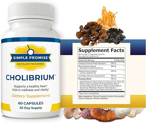 Miniatura 2 de Simple Promise - Colibrio - Suplemento de hongos con melena de león - Apoyo al corazón y colesterol, 60 cápsulas