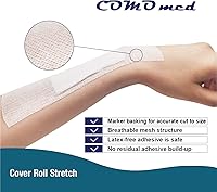 Vista 5 de Cinta adhesiva elástica para vendaje, 2 pulgadas x 10 yardas, 180 unidades, 4 onzas, no estéril