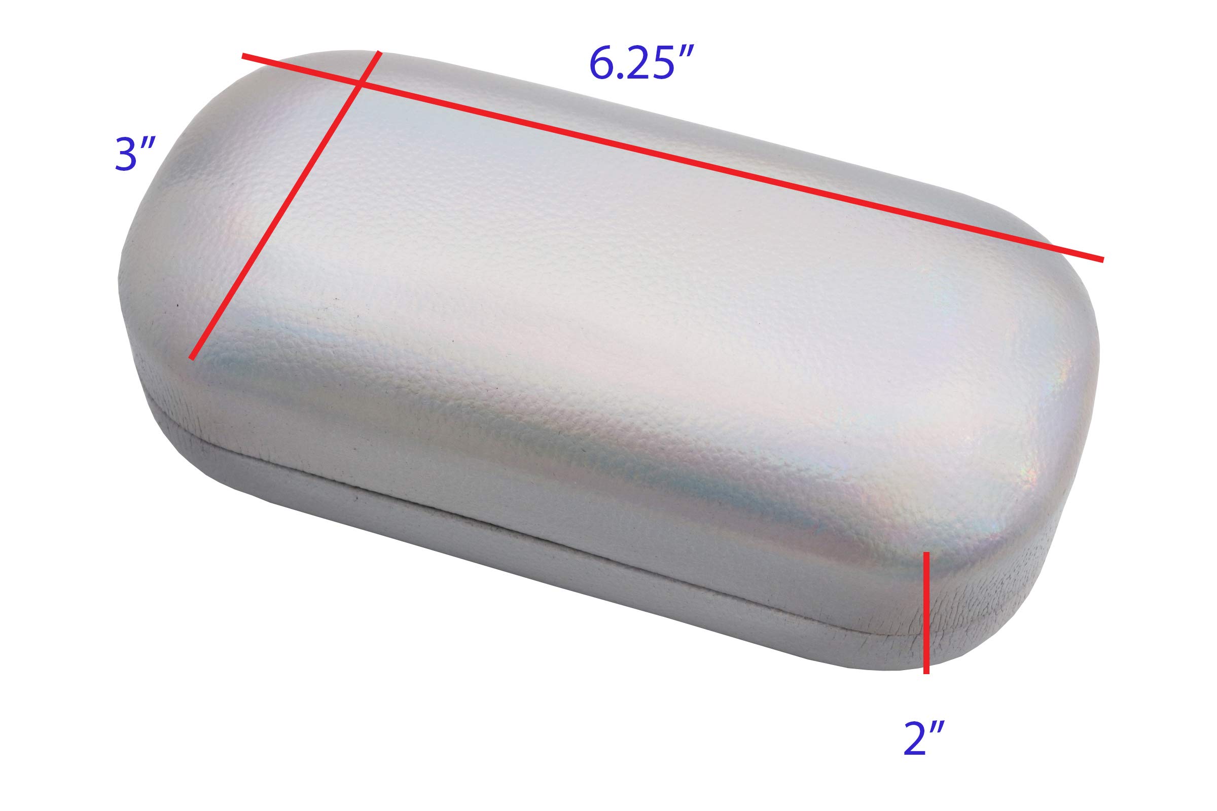 ColorViper Sports Protective Hard or semi hard Shell Case for Eyeglasses and Sunglasses w/Cleaning Cloth (A10A Medium Size Silver Rainbow Metallic)