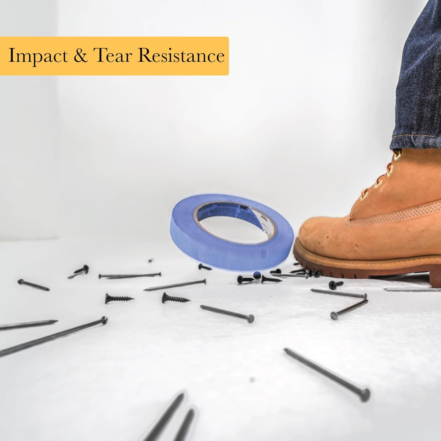 PAD 'N PROTECT Temporary Floor Protectors for Hardwood Floors Tile & Paint, 32" x 100', Anti Slip&Pull, Paint&Waterproof, Reusable Floor Covering, Easy Applied for Construction & Renovation