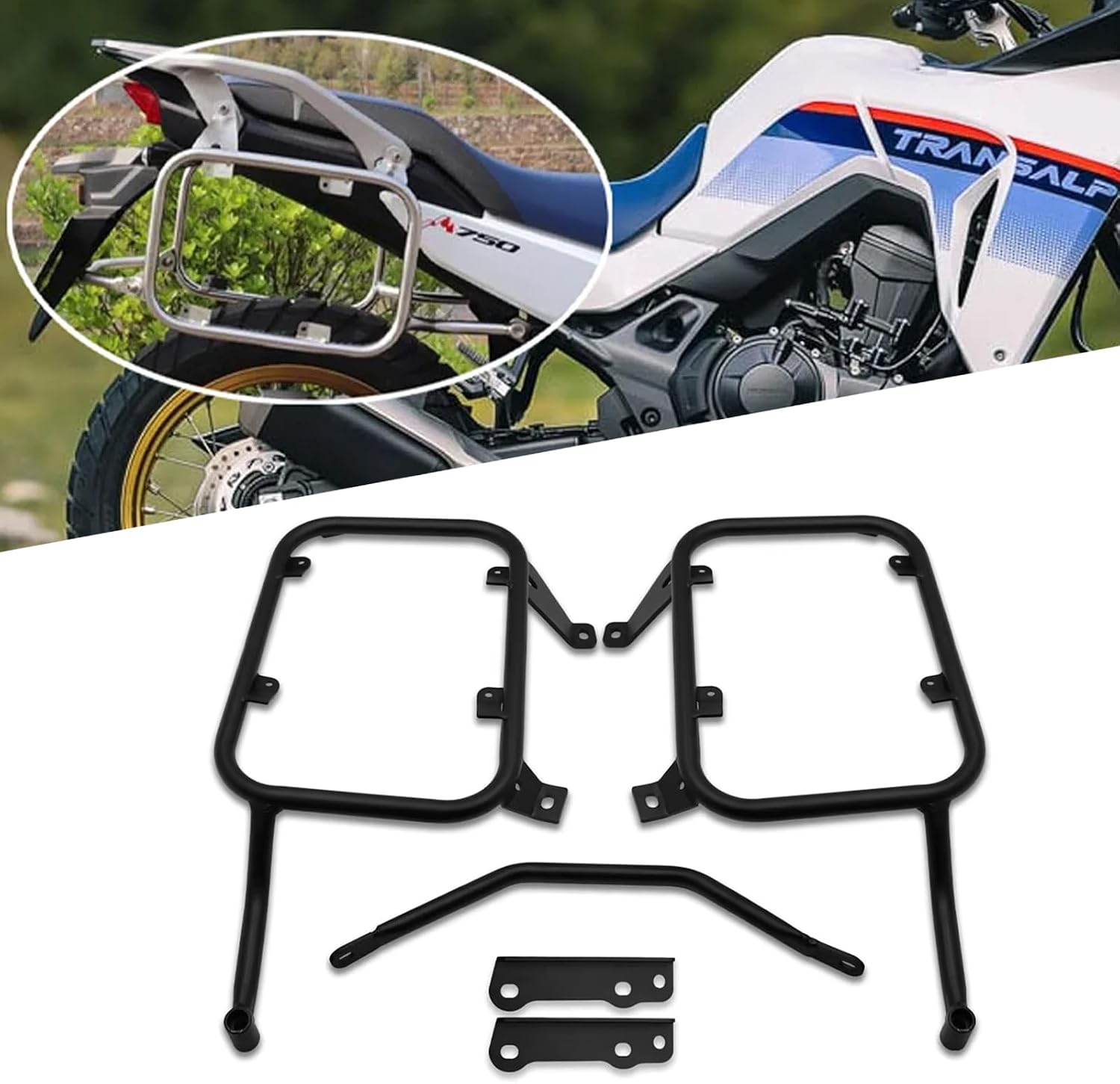 for XL750 Transalp 750 xl750 transalp 2023 2024 Motorcycle Accessories Side Cases Side Tool Box Bracket Top Case Luggage Rack Rear Luggage Rack Extension Bracket Side Case Mounts