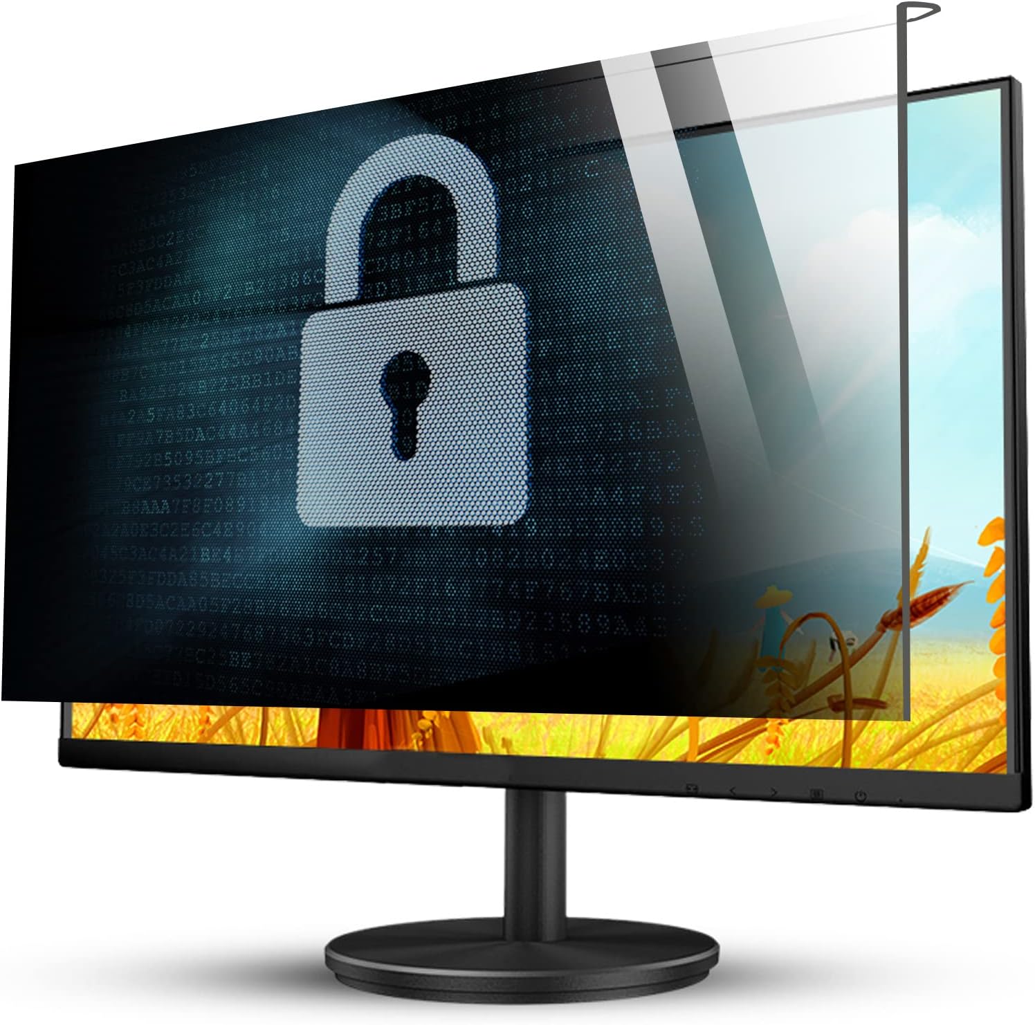 17-32 Inch Computer Privacy Screen Protector - Eye Protection Blue Light Blocking & Anti Glare Screen Filter, for Data Confidentiality, Easy On/Off and Removable,21.5in(491288mm)