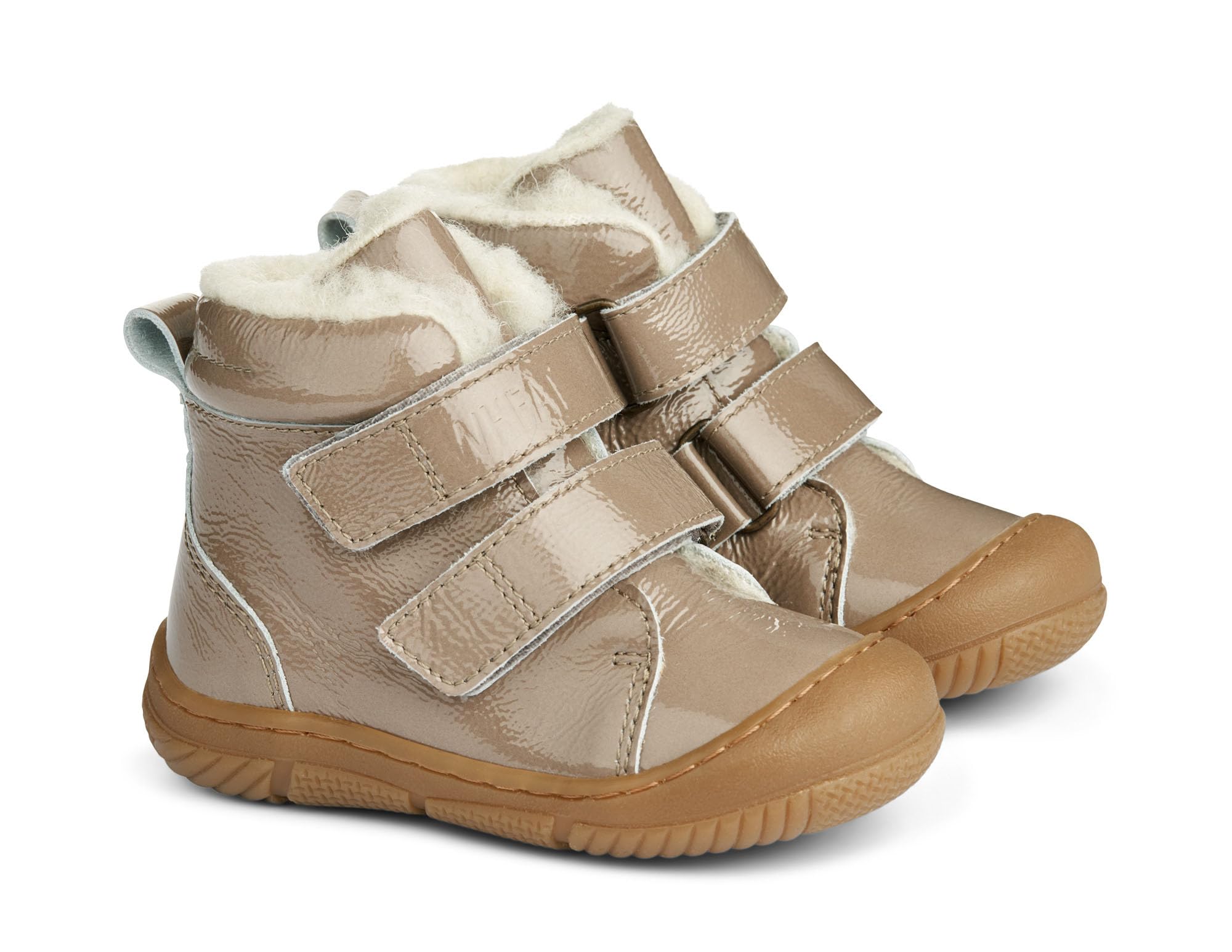 Wheat Uniseks - dzieci Wheat Buty Dziecięce Z Lakierowanej Skóry, Buty Do Nauki Chodzenia Snugga Wełna Niemowlęta Unisex 100% Skóra PatentowaButy do pierwszych kroków