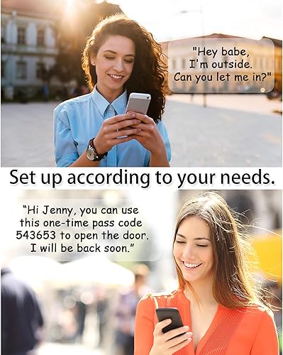 Miniatura 7 de Onemake Cerradura de puerta inteligente con huella dactilar, cerradura de puerta de entrada sin llave con código de acceso para puerta delantera,