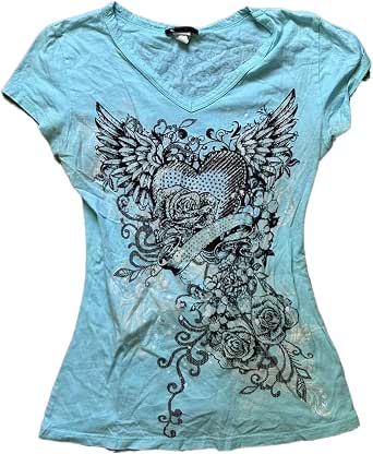 Y2k Grunge Shirts Women Vintage 2000s Fairy Aesthetic Goth Tops Short Sleeve Slim Fit Streetwear