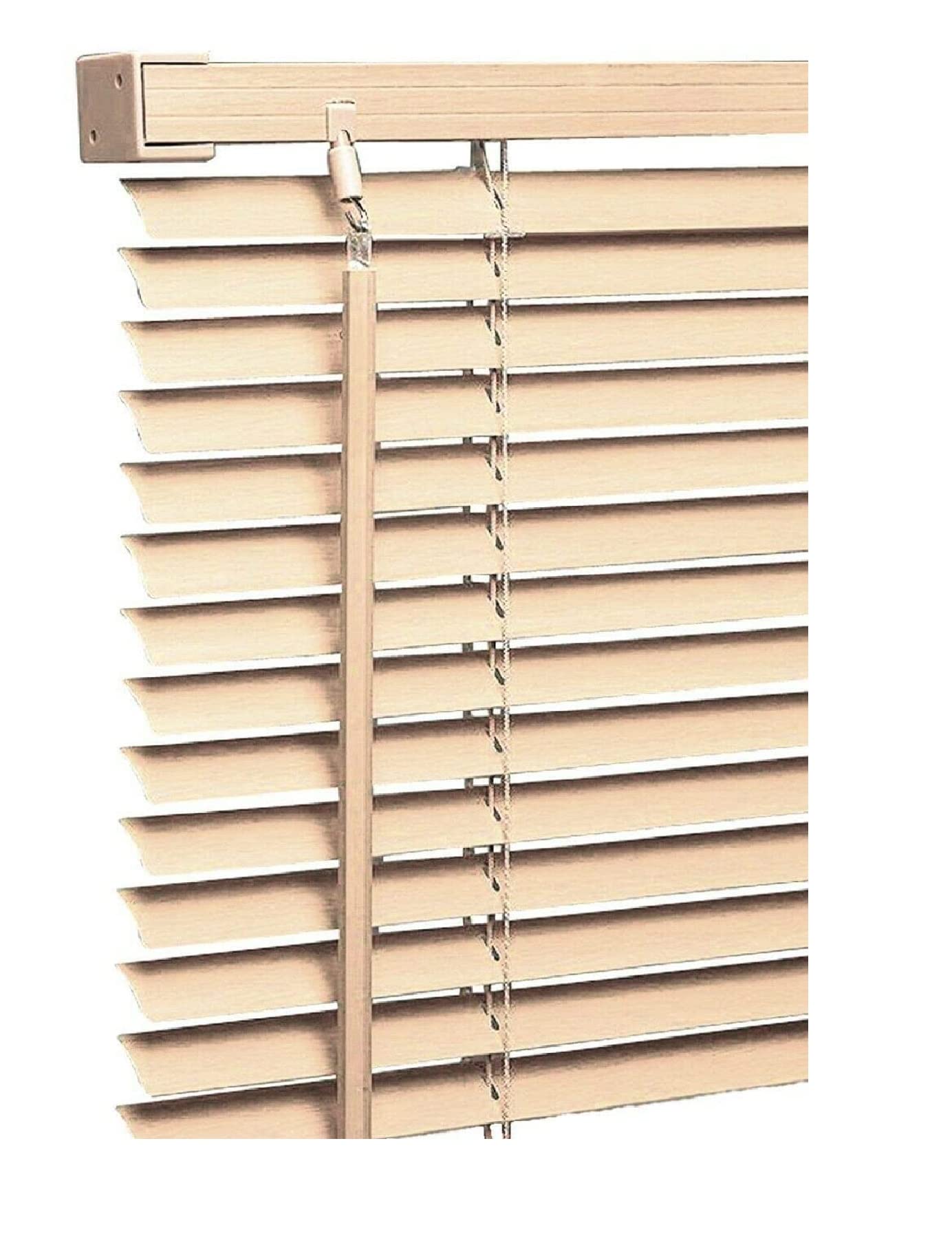 165cm x 213cm - Cream Curtains - PVC Plain window Blinds - Included All fittings - Wand Control Shutters - Trimmable Easy fit Blind โ image 1