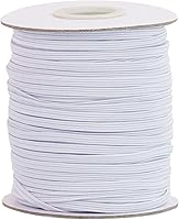 Vista 11 de Banda elástica plana para costura, 1/2 pulgada, 50 yardas de alta elasticidad, cordón elástico negro, cuerda elástica de punto para coser