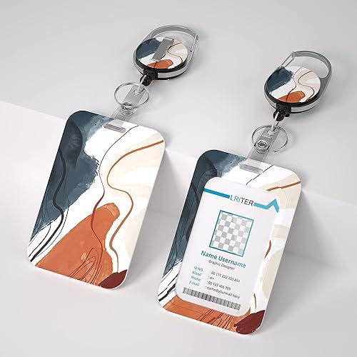 Miniatura 8 de Portatarjetas y clip retráctil resistente, portatarjetas de identificación con carrete retráctil para profesores, enfermeras, estudiantes, mujeres