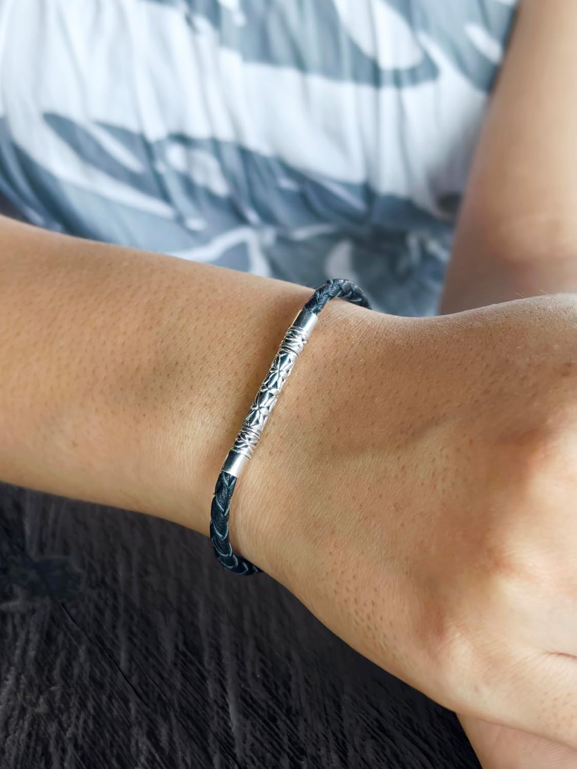 Handmade 925 Sterling Silver Filigree Leather Bracelet for Women Designer Jewelry Elegant And Dainty Bracelet Ideal Gifts for Her Minimalist Fashion Statement for Parties