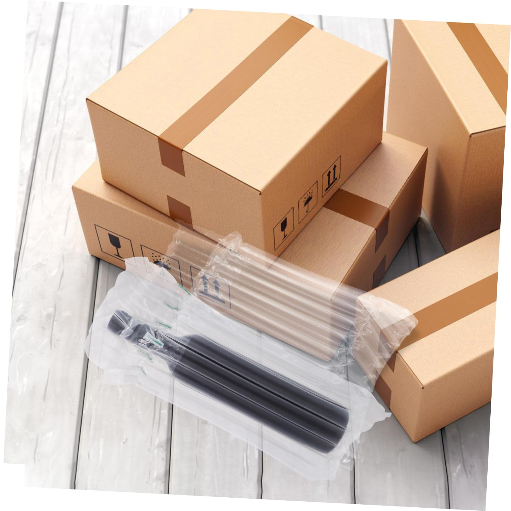 Cabilock 50 Pièces Housse de Protection pour Bouteilles de Vin Réutilisables Colonne Gonflable pour Transport Sécurisé des Bouteilles Verre pour Voyage Expédition Couleur