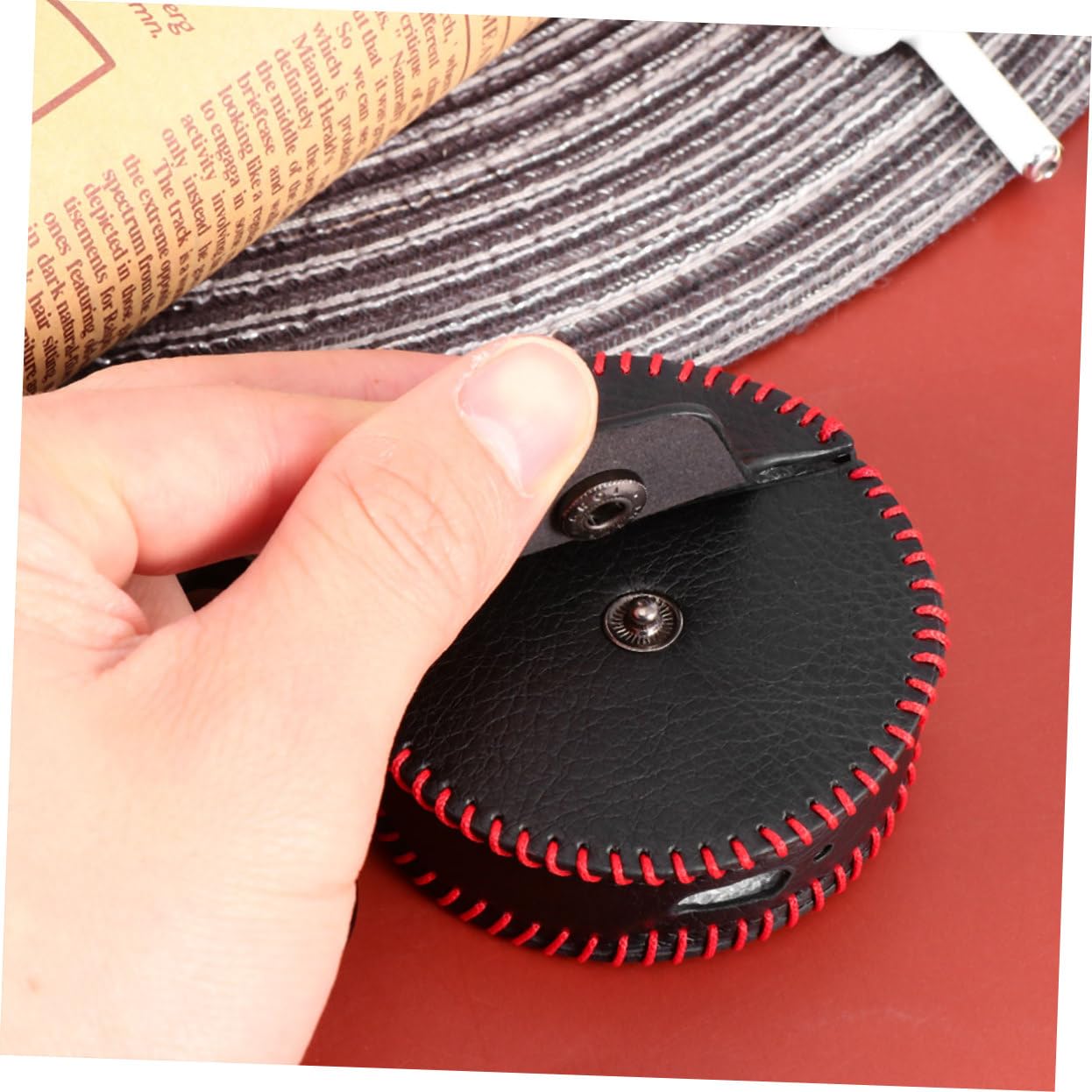 DOITOOL Custodia Per Auricolari in Pelle Da 3 Pezzi Design Vintage Antiurto Comoda E Delicata Sulla Pelle.