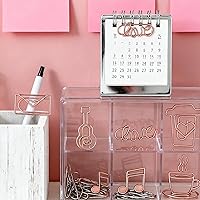 Vista 9 de Decorative Cute Gold Paper Clips for Girls Planner Journal, 30pcs Fancy Small Binder Mara Charms PaperClips Assorted Index Accessories with Pink