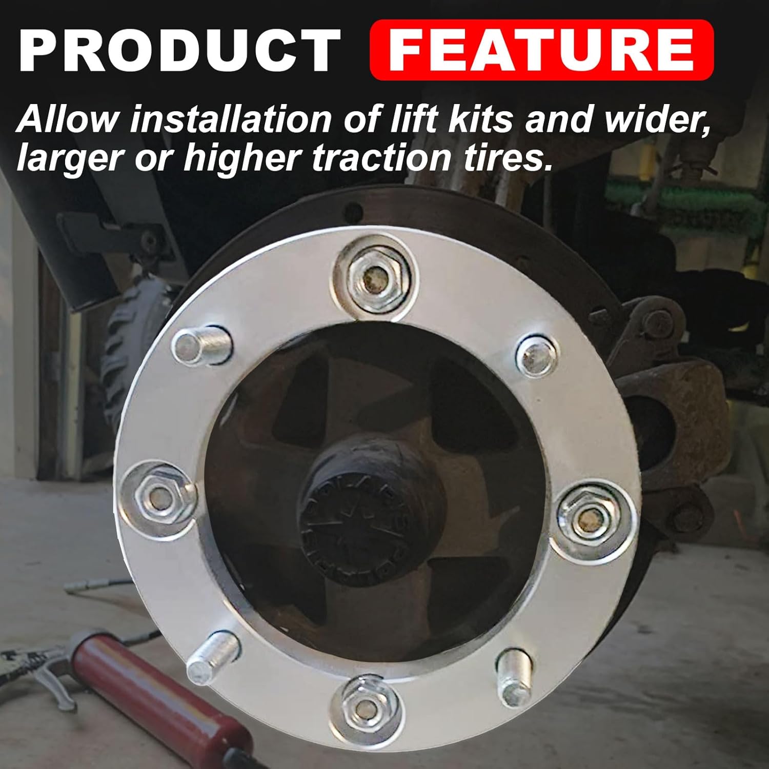 Heavy Duty 1" Wheel Washers Compatible with RZR Ranger 500/800 2008-2014 for 4/156mm Bolt Pattern Polaris 3/8" Studs to Polaris 12mm Wheels