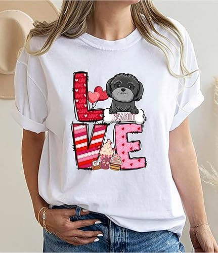 Miniatura 4 de Shih Tzu 5 - Sudadera personalizada para el día de San Valentín, camisa para perro, linda camisa de San Valentín para perros, regalo de San Valentín