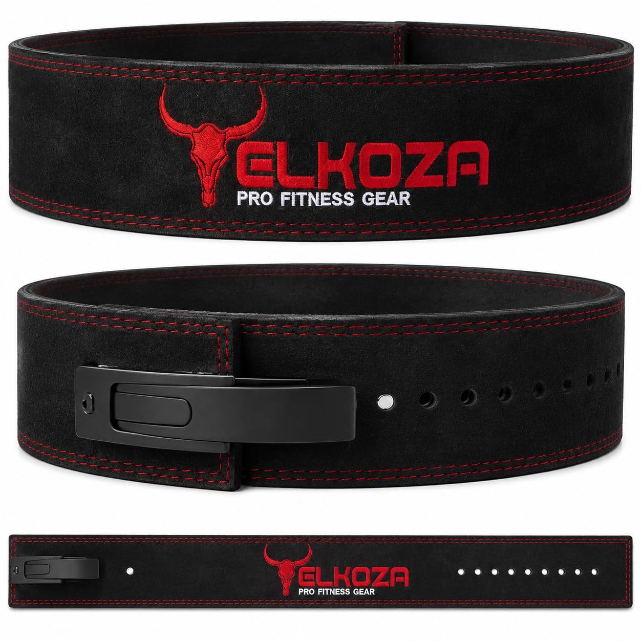 Weight Lifting Belt for Men & Women - Gym Belt with Lumbar Back Support, Adjustable Workout Belt for Weightlifting, Powerlifting, Squats, Deadlifts, Cross Training, Bodybuilding & Fitness