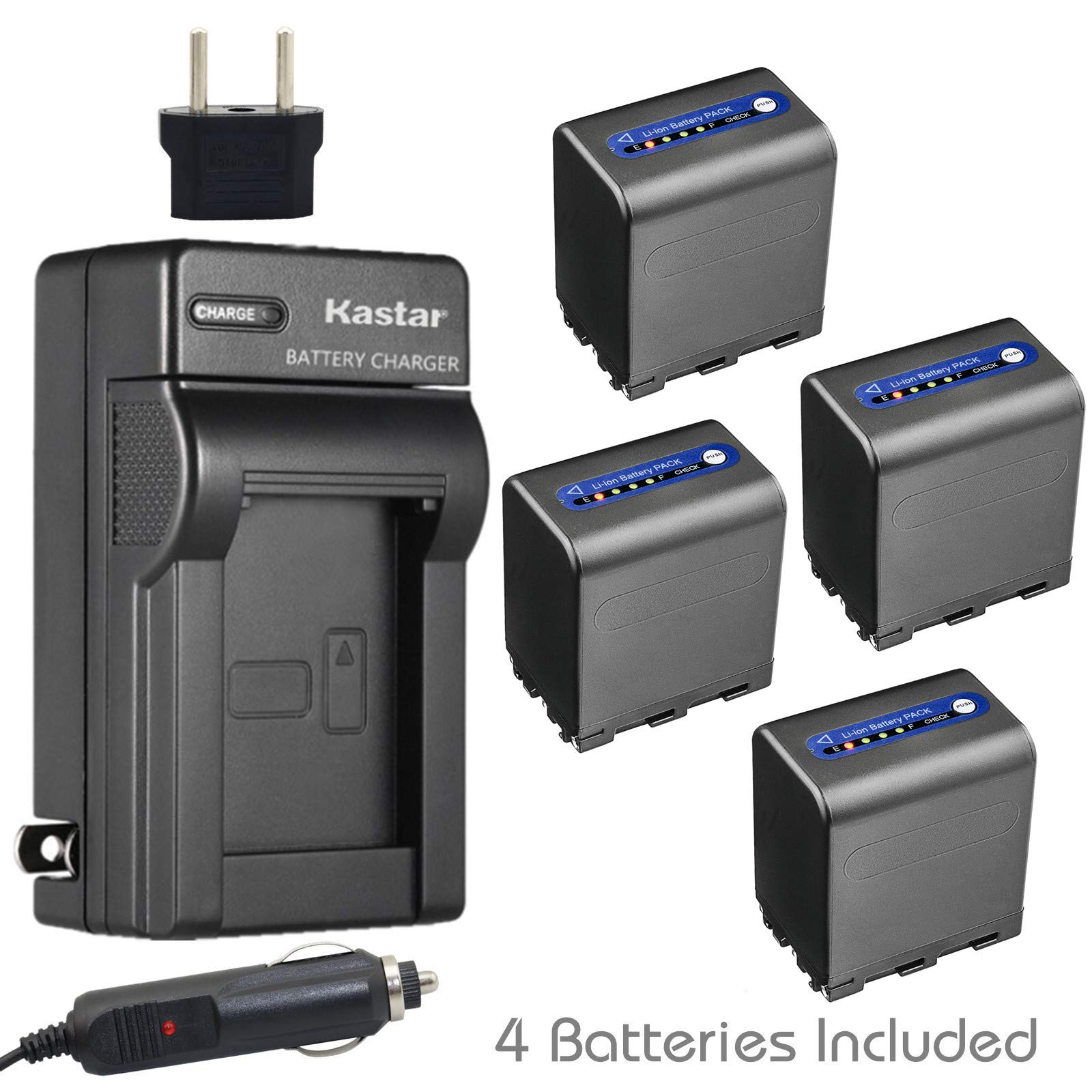 Kastar Battery 1-Pack and Charger for Sony NP-QM91D NP-QM91 and Sony DCR-HC14 DCR-HC15 DCR-HC88 DCR-PC100 DCR-PC101 DCR-PC103 DCR-PC104 DCR-PC105 CCD-TRV308 CCD-TRV318 CCD-TRV328 CCD-TRV338 CCD-TRV350