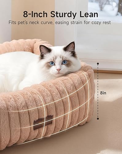 Miniatura 5 de Cama Calefactada para Gatos para Interiores, Cama para Mascotas con 6 Ajustes de Temperatura y 5 Ajustes de Temporizador, Sofá Esponjoso para Gatos