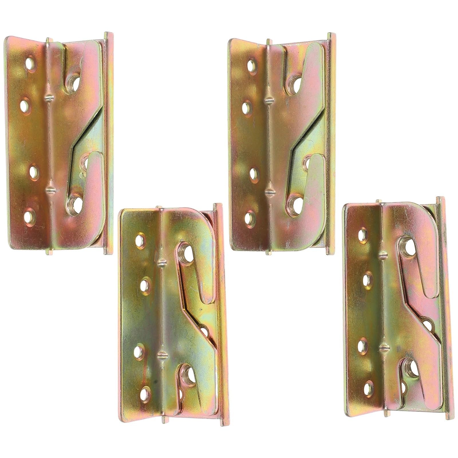Huwoyg One Color 8Pcs Bed Corner Brackets Connectors For Wood Frame Furniture Feet Replacement Parts Stable Support Easy Installation Hardware For Beds