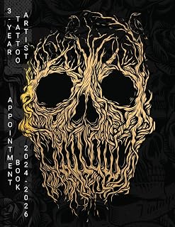 3-Year Tattoo Artist Appointment Book 2024-2026: Weekly, and Daily Planner, Client Contact Details & Notes, Appointments with Date from 8 a.m. to 10 p.m. with 30 minutes slots for Tattoo Artist