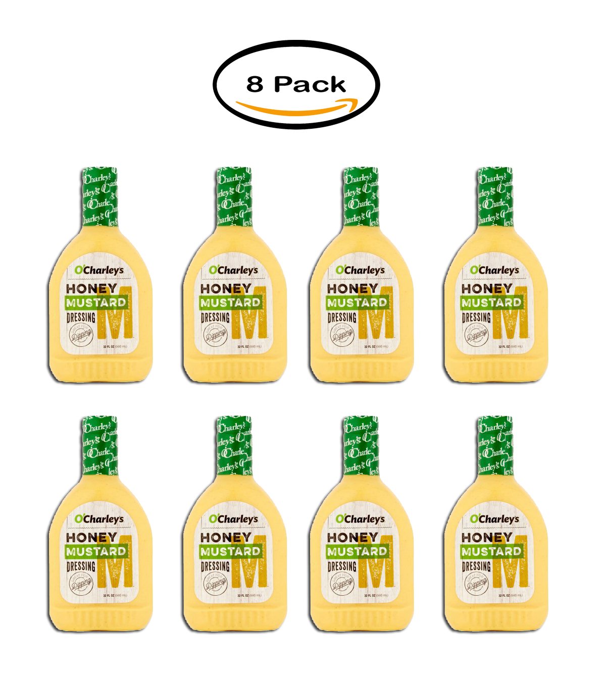 PACK OF 8 O'Charley's Honey Mustard Dressing, 32 fl oz
