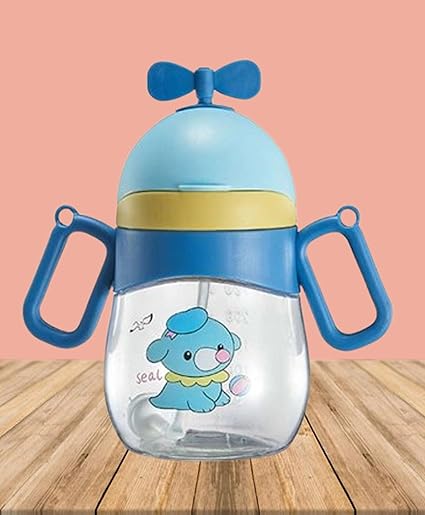 The Cheeky Kidzz Baby Unbreakable Sipper Bottle Cup/Mug Learning Sippy BPA Free Anti Spill Sippy Cup Dust-Proof Sippy Cup with Twin Handles Sipper for Toddlers/Infants/Babies (Design 36)