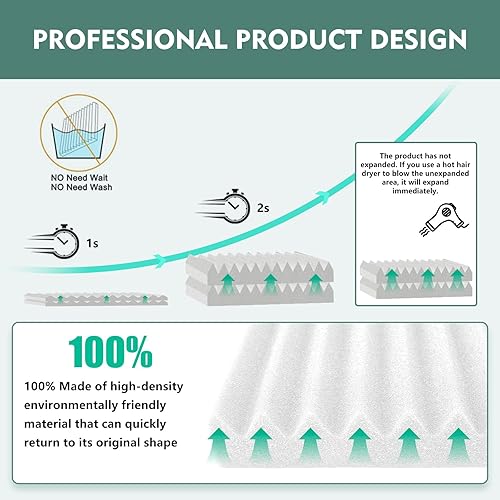 Miniatura 3 de Aire acondicionado de ventana, panel de espuma con aislamiento lateral, calor de veranoinvierno y aislamiento de corrientes de aire, paneles de dos