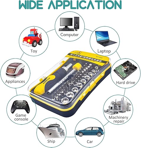 Miniatura 6 de Juego de destornilladores de trinquete 43 en 1 R'deer T-handle multifunción tuerca driver socket manual kit de herramientas de reparación