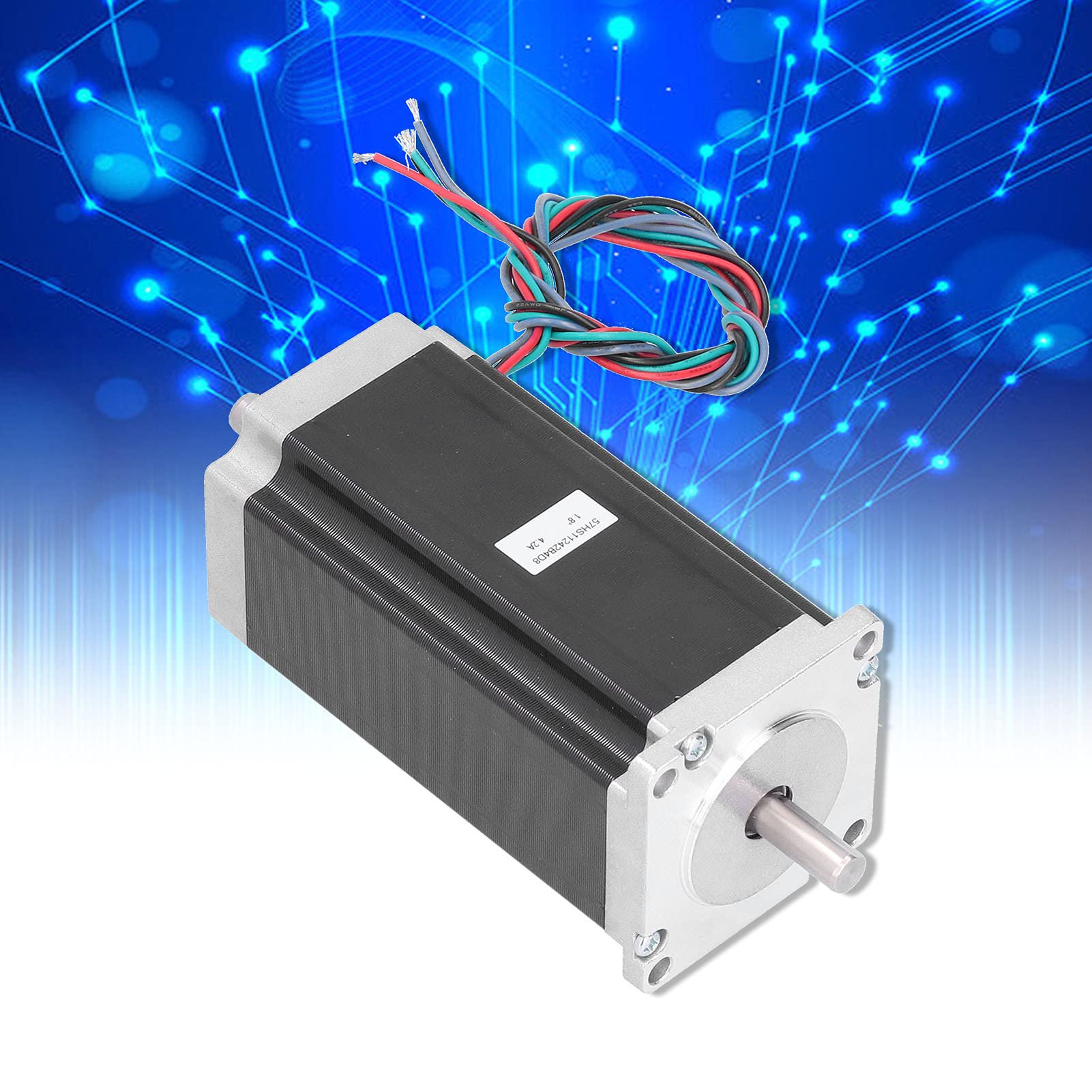 STEPPERONLINE Motore Passo-passo Nema 24 3.1Nm 3A Motore Passo-passo A 8 Fili A Doppio Albero Per Router Laser Tornio CNC