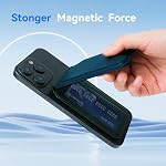 Phone Card Holder Wallet Compatible with MagSafe, Magnetic Attachment with Kickstand (Blue)