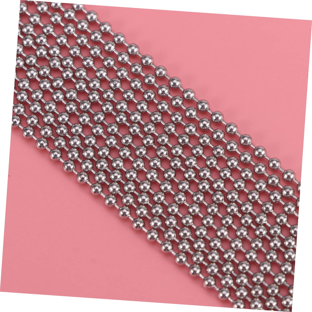 BEBEMOKO Adjustable Ball Chain with 10 Connectors 4.5mm Diameter Stainless Steel Perfect for Jewelry Making