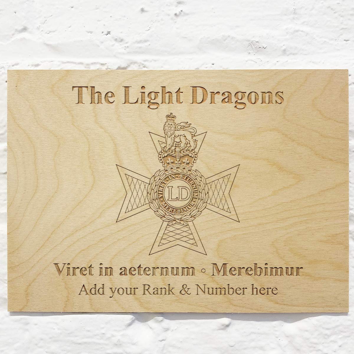 The Light Dragons Personalised Add Name Custom Wooden wall sign Plaques 21x30cm (8.2x"11.8")