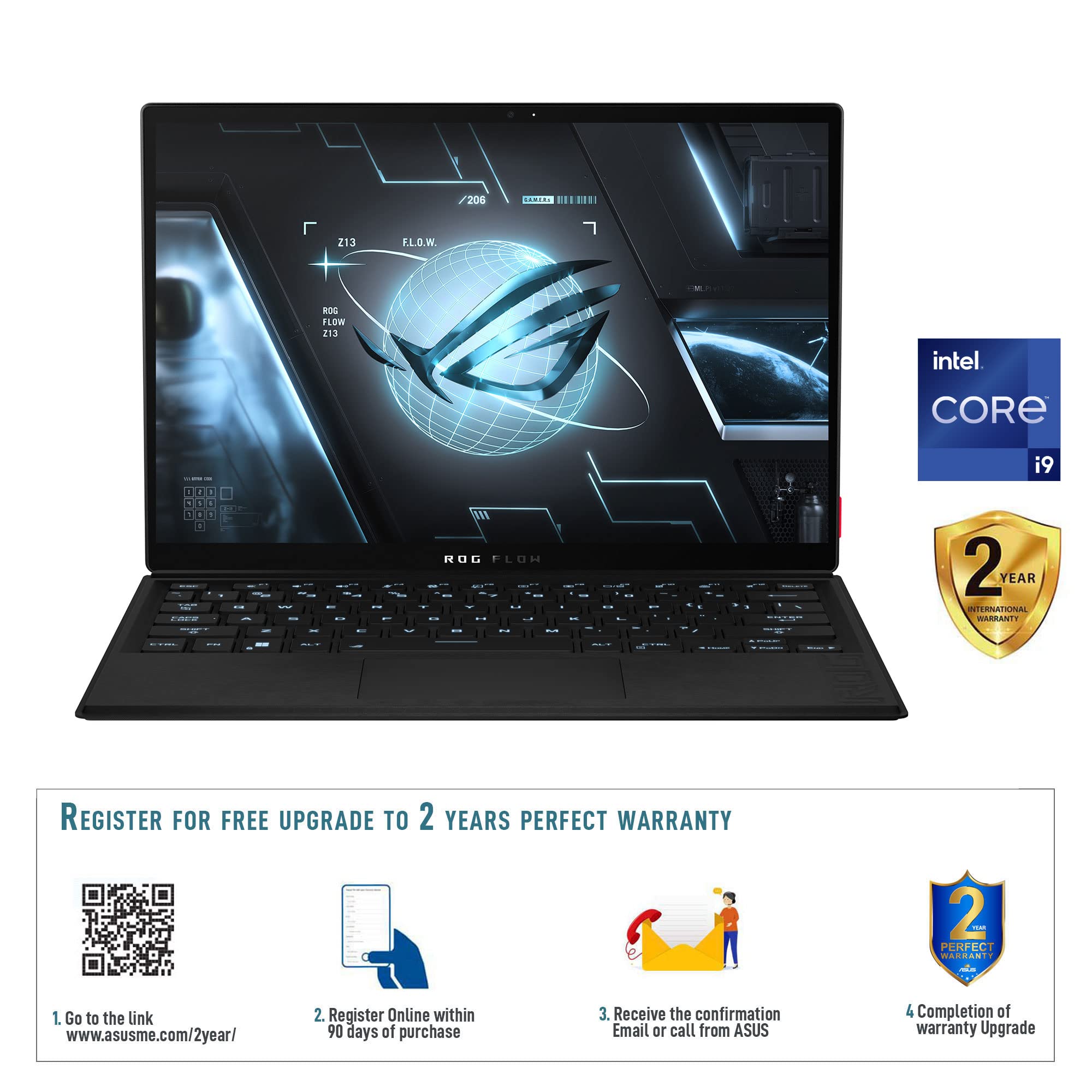 Asus ROG Flow Z13 GZ301ZE – I9-12900H – 16 Go RAM – 1 To NVMe – RTX 3050 Ti – Noir