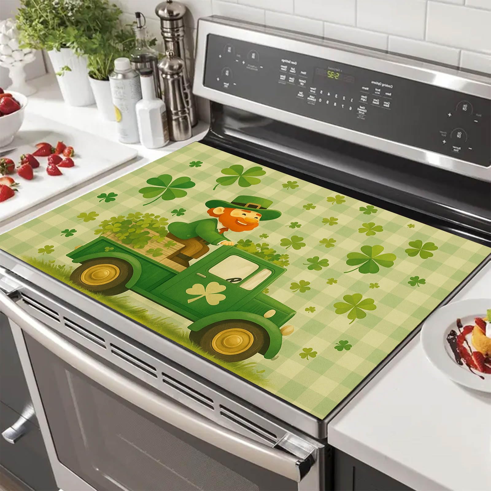 HOMETITUTE St Patricks Stove Top Cover 28x20 Truck Heat Resistant Mat