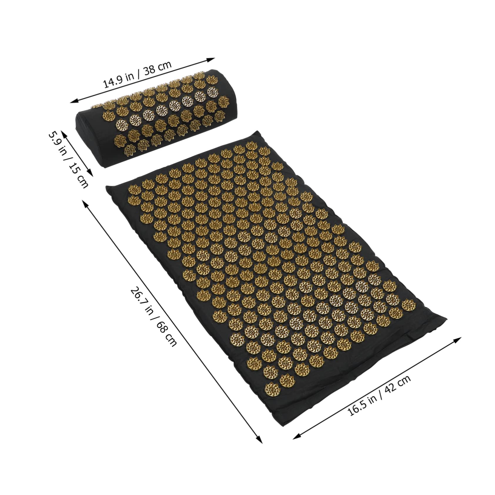 Esterilla de Acupresion y Almohada de Masaje Práctica, Juego de 2 Piezas con Bolsa, Lavable, para Relajación Corporal y Acupuntura