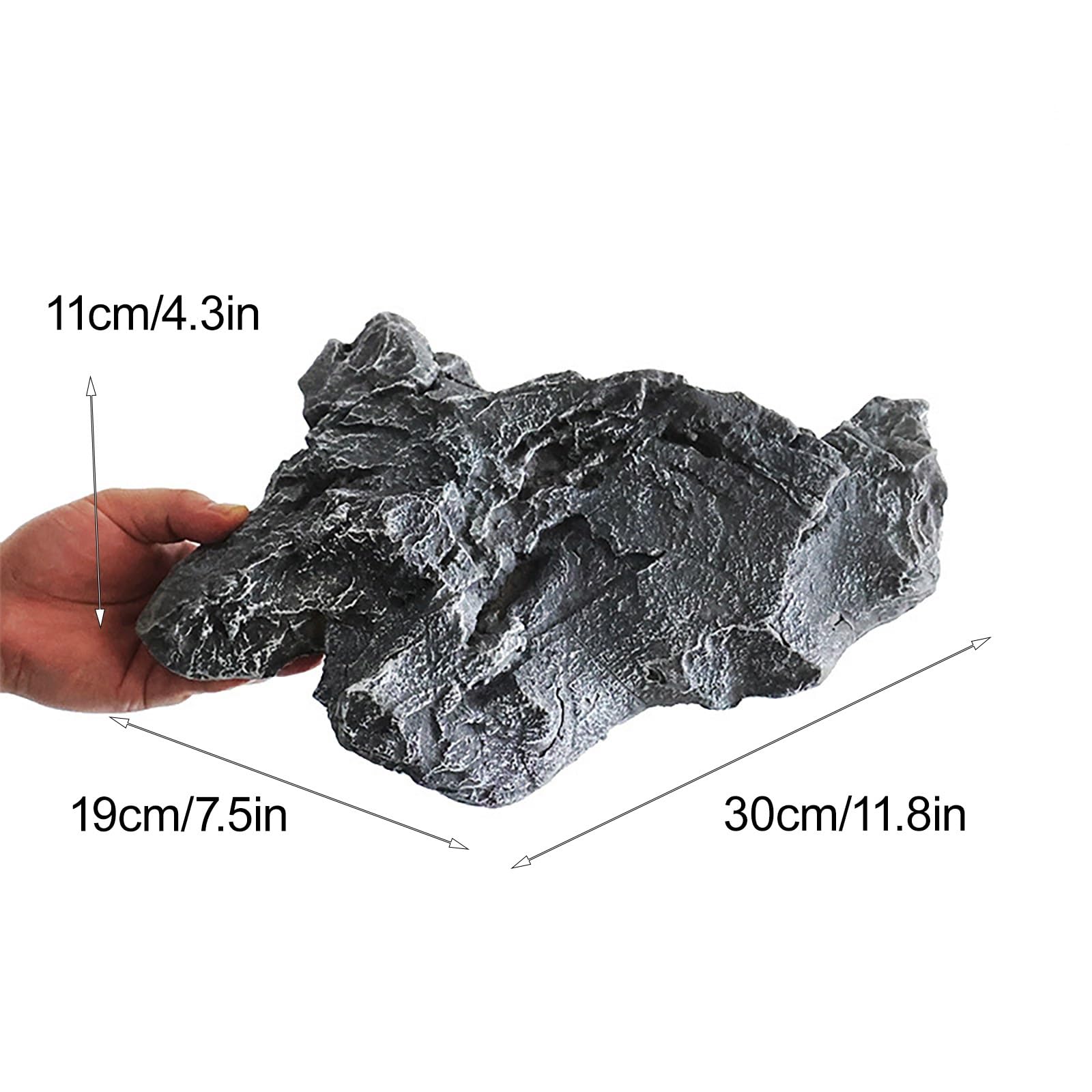 CROWEL Realistico Finto Roccia Decorativa in Schiuma PU Paesaggio Pietra Leggera for Interni ed Esterni Cortile Art(30x19x11cm)