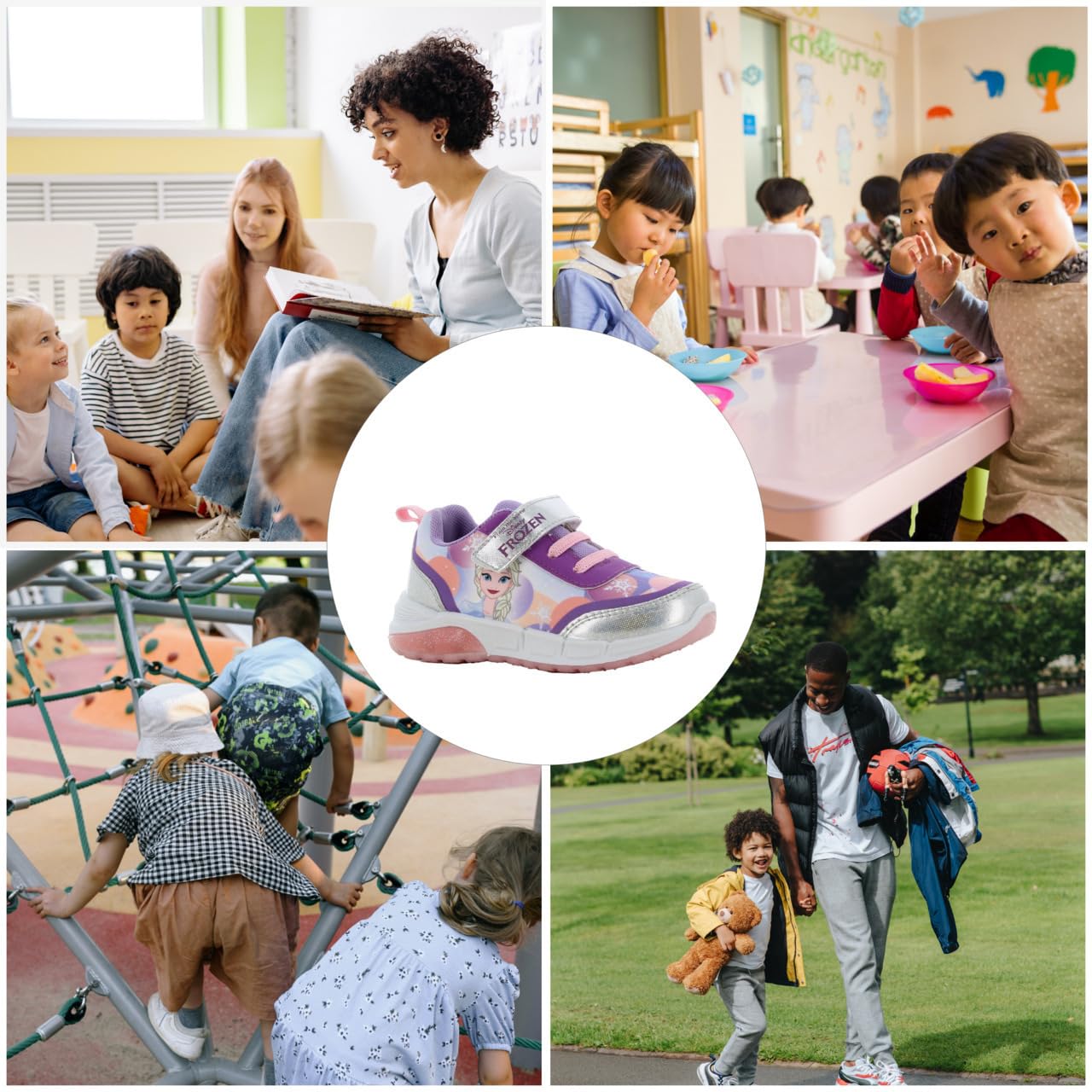 Leomil Frozen Baskets Lumineuses pour Filles Chaussures Enfants, Idéal pour l'école et Les Loisirs