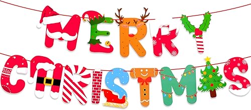 Pancarta grande de Feliz Navidad para manto, 10 pies, sin bricolaje, pancarta de Navidad para chimenea, decoraciones de Navidad para el hogar,